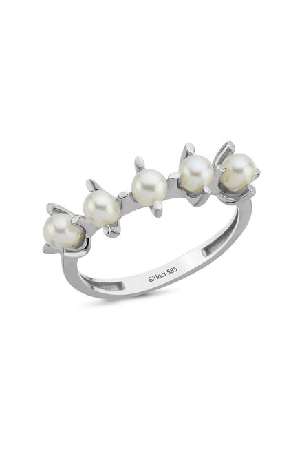 Badem Tırnak Beş Doğal İncili Yüzük | | Birinci1926