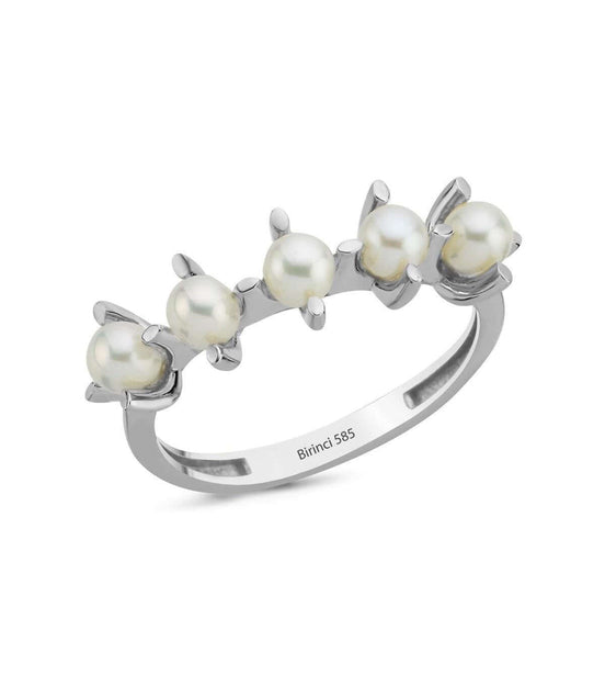 Badem Tırnak Beş Doğal İncili Yüzük | | Birinci1926