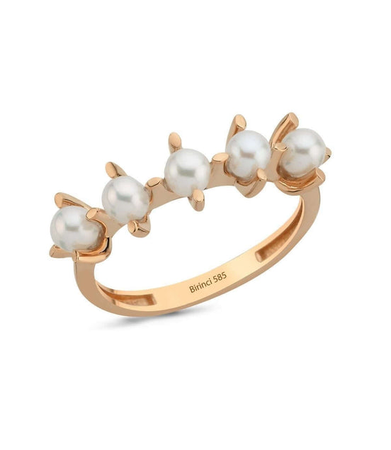 Badem Tırnak Beş Doğal İncili Yüzük | | Birinci1926