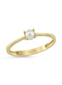 Small Natural Pearl Solitaire Design Ring
