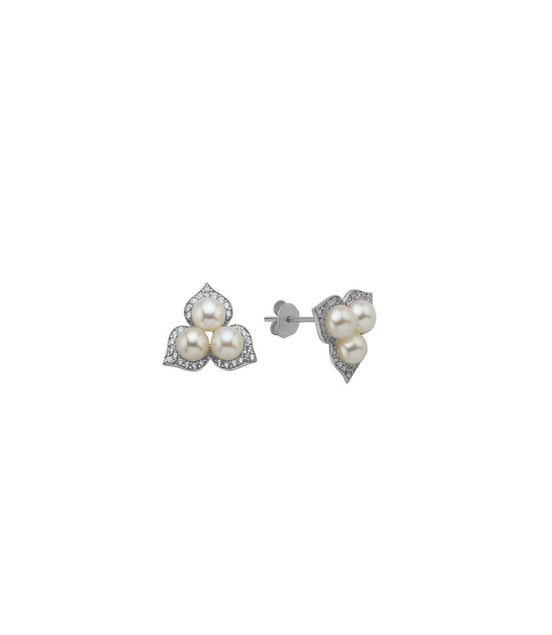 Zircon Stone Natural Pearl Earring