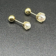 İkili Tragus Doğal İnci Çift Taraflı Top Piercing | | Birinci1926