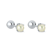 Double Tragus Natural Pearl Double Tarafli Top Piercing