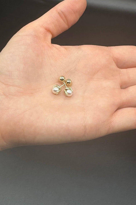 İkili Tragus Doğal İnci Çift Taraflı Top Piercing | | Birinci1926