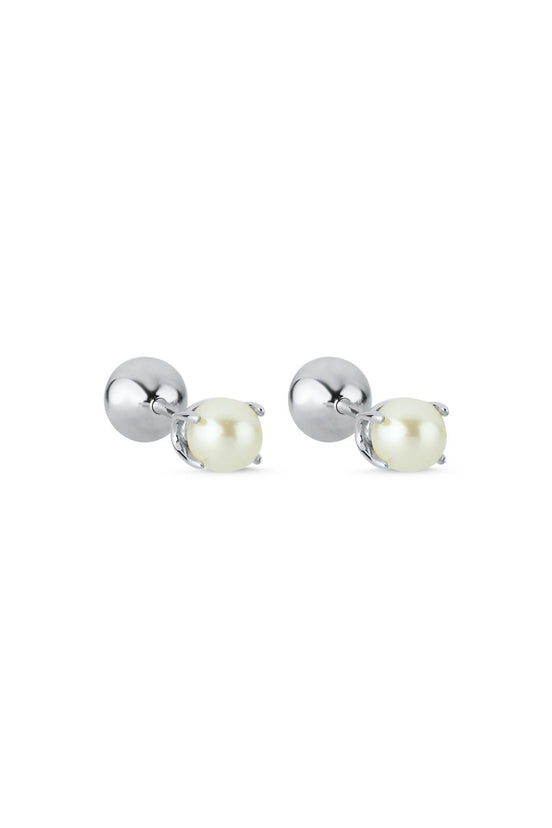 Double Tragus Natural Pearl Double Tarafli Top Piercing