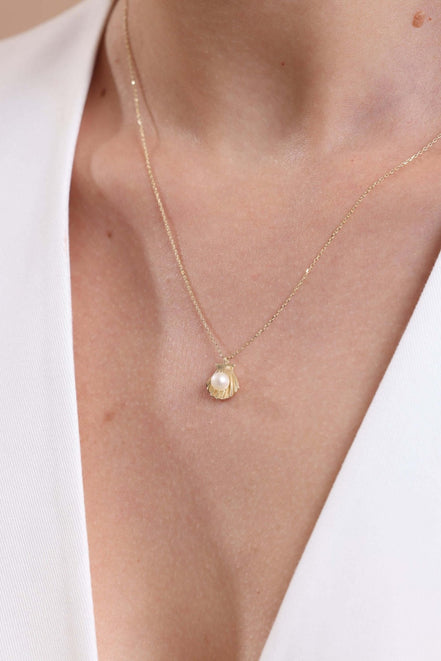 Oyster Natural Pearl Earring Necklace Ring Triple Set