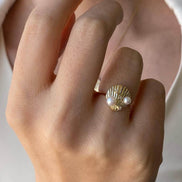 Oyster Natural Pearl Ring