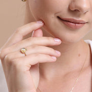 Oyster Natural Pearl Earring Necklace Ring Triple Set