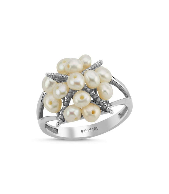 Piramit Model Doğal İnci Yüzük | | Birinci1926