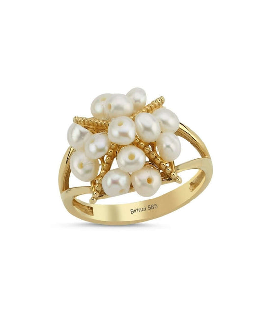 Piramit Model Doğal İnci Yüzük | | Birinci1926