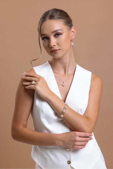 Piramit Model Doğal İnci Küpe | | Birinci1926