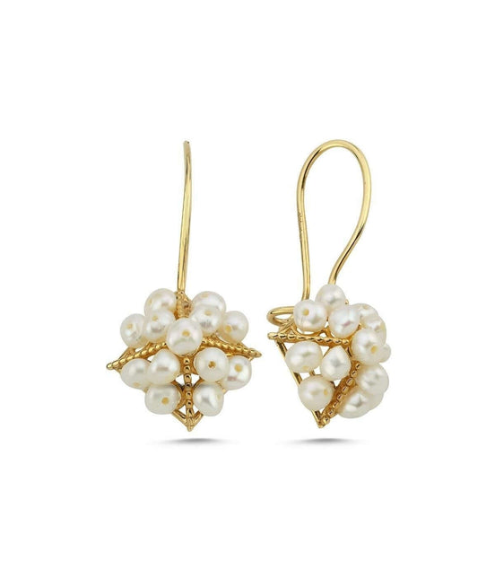 Piramit Model Doğal İnci Küpe | | Birinci1926