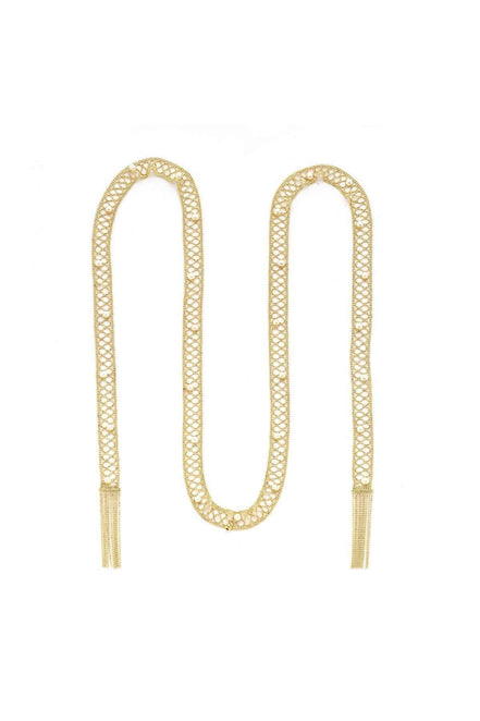 S Braided Natural Pearl Belt