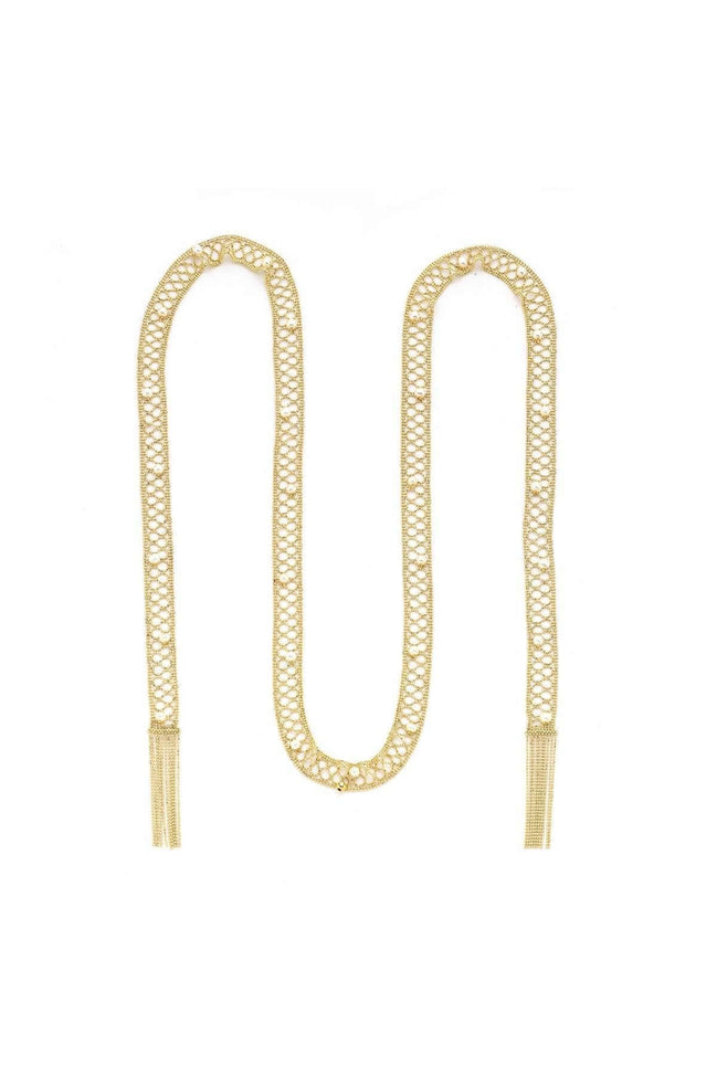 S Braided Natural Pearl Shawl