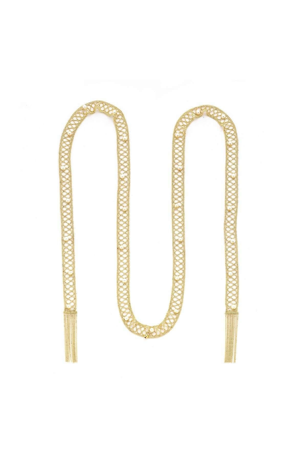 S Braided Natural Pearl Shawl