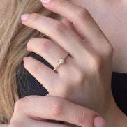 Solitaire Design Natural Pearl Ring