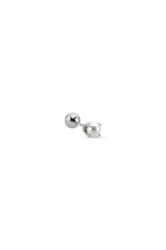Tragus Natural Pearl Double Tarafli Top Piercing