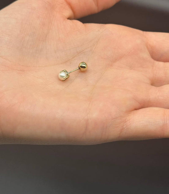 Tragus Doğal İnci Çift Taraflı Top Piercing | | Birinci1926