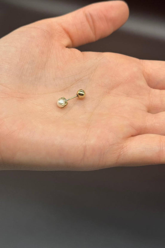 Tragus Doğal İnci Çift Taraflı Top Piercing | | Birinci1926