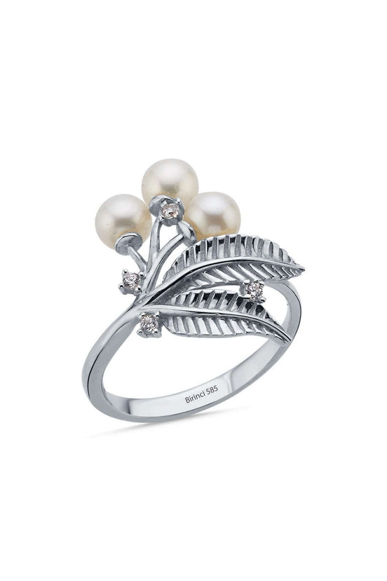Olive Branch Natural Pearl Ring