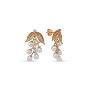 Olive Branch Natural Pearl Earring