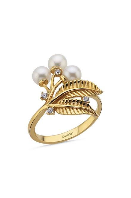 Olive Branch Natural Pearl Ring