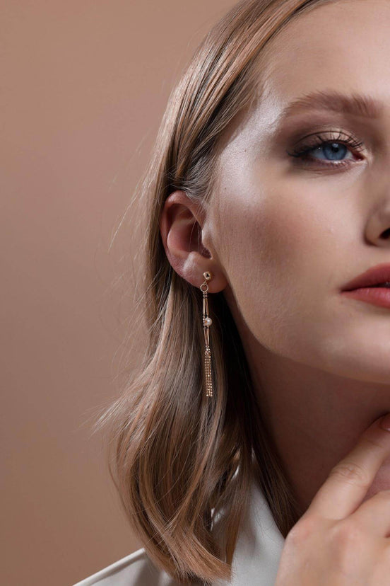 Slice of Baklava Natural Pearl Puskul Earring