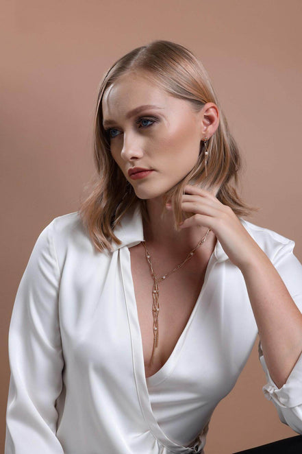 Slice of Baklava Natural Pearl Puskullu Necklace