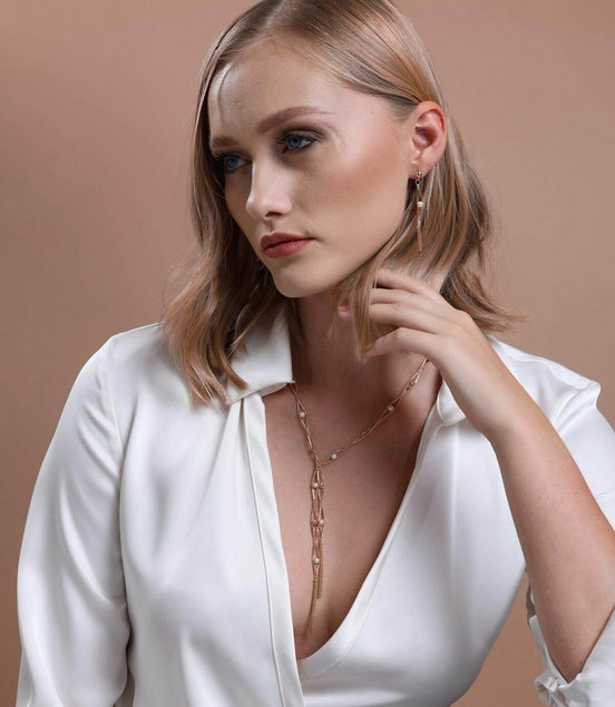 Slice of Baklava Natural Pearl Puskullu Necklace