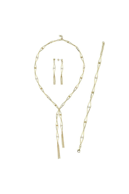 Slice of Baklava Doğal İncili Küpe Kolye Bileklik Üçlü Set | | Birinci1926