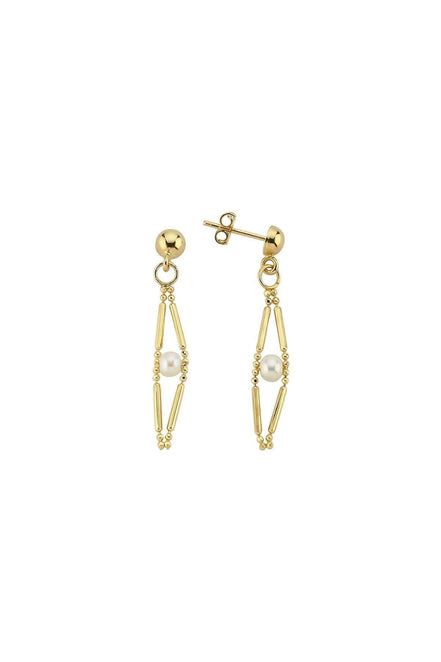 Slice of Baklava Natural Pearl Earring