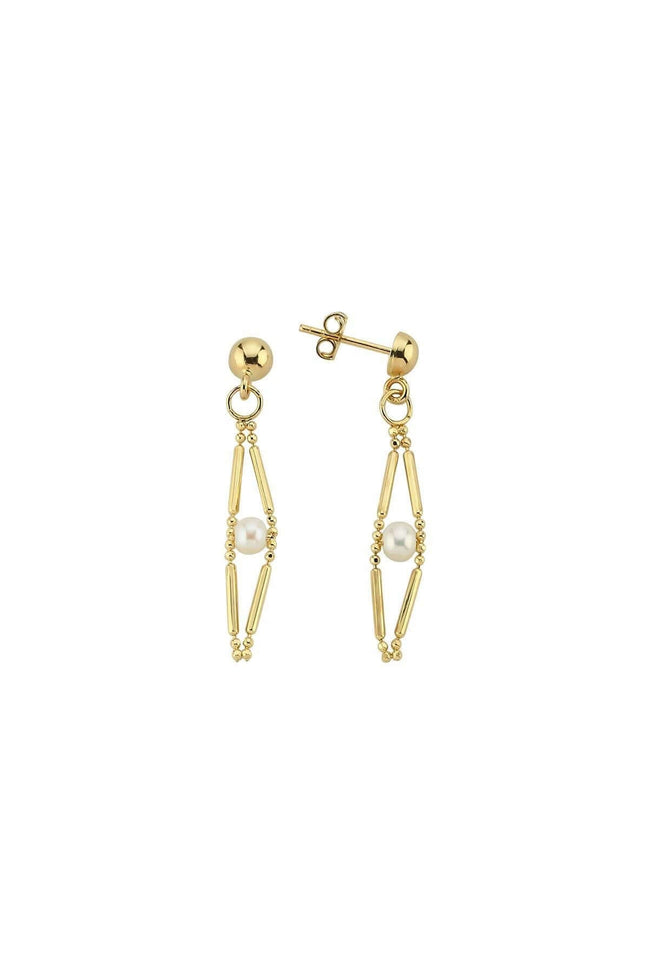Slice of Baklava Natural Pearl Earring