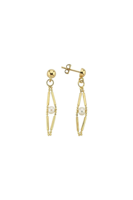 Slice of Baklava Natural Pearl Earring