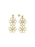 Flower Desenli Natural Pearl Earring