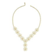 Flower Desenli Natural Pearl Necklace