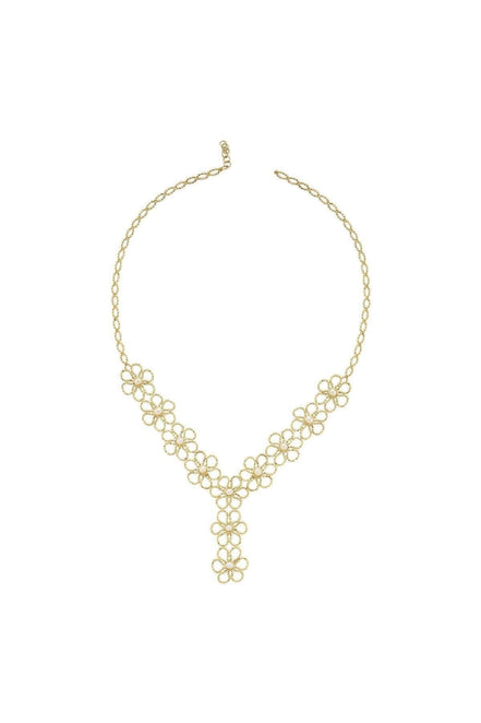 Flower Desenli Natural Pearl Necklace