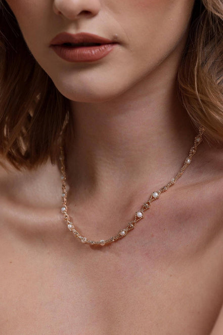 Drop Design Natural Pearl Necklace