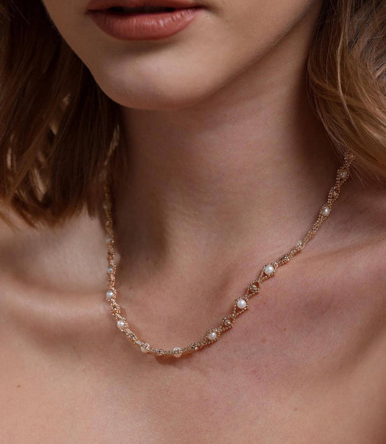 Drop Design Natural Pearl Necklace