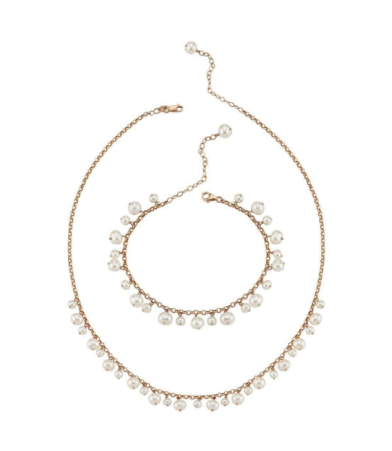 Doğal İnci Sallantılı Kolye Bileklik İkili Set | | Birinci1926