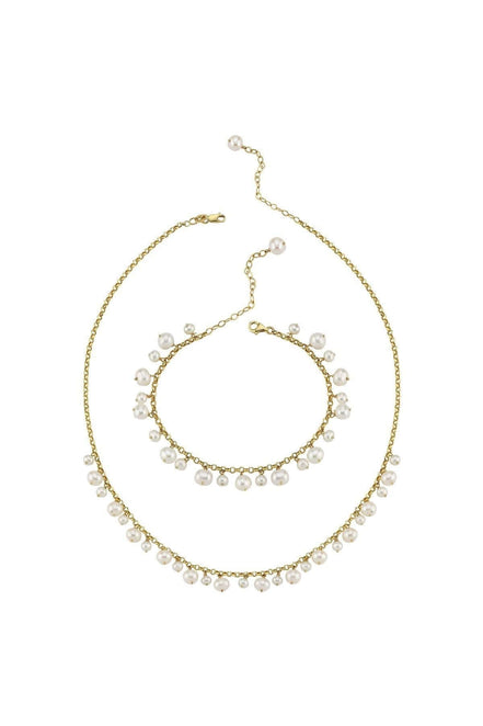 Doğal İnci Sallantılı Kolye Bileklik İkili Set | | Birinci1926