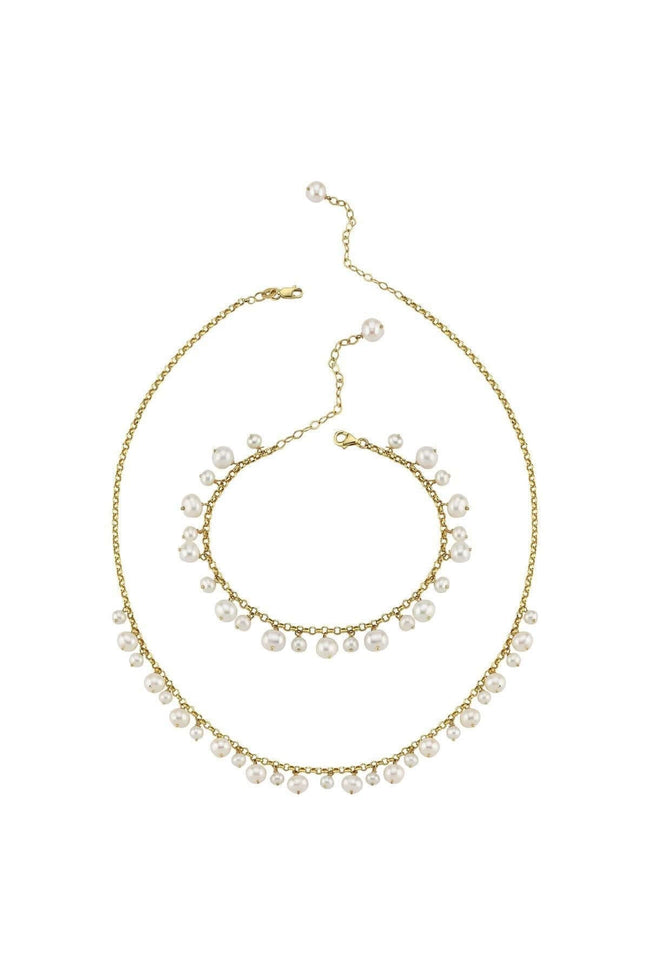 Doğal İnci Sallantılı Kolye Bileklik İkili Set | | Birinci1926