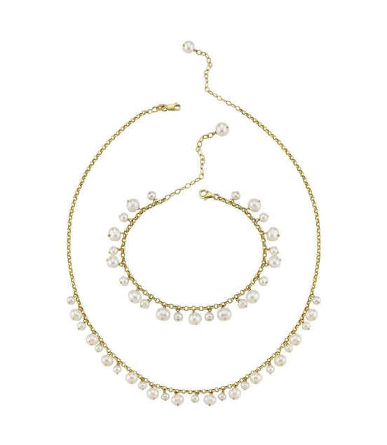 Doğal İnci Sallantılı Kolye Bileklik İkili Set | | Birinci1926