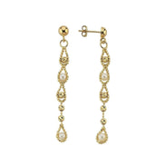 Dorica Bead Dangling Natural Pearl Earring