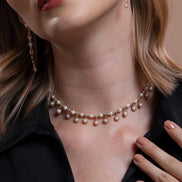 Dorica Bead Dangling Natural Pearl Earring