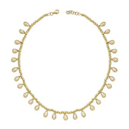Dorica Bead Dangling Natural Pearl Necklace