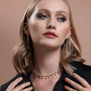 Dorica Bead Dangling Natural Pearl Necklace