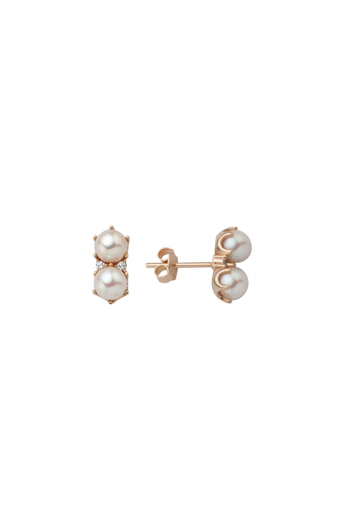 Double Natural Pearl Earring
