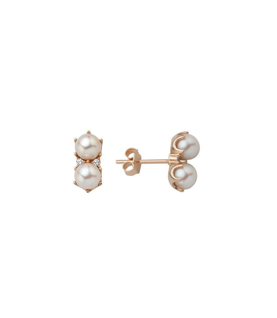 Double Natural Pearl Earring