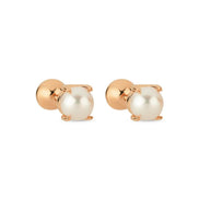 Double Tragus Natural Pearl Double Tarafli Top Piercing