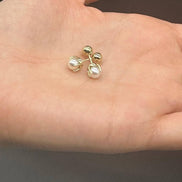 İkili Tragus Doğal İnci Çift Taraflı Top Piercing | | Birinci1926
